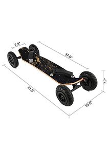37 inch Mountain Board Mountainboarding Longboard Skateboard Skateboarding Kiteboarding 7.8 inch Wheels for Teens & Adults