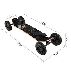 37 inch Mountain Board Mountainboarding Longboard Skateboard Skateboarding Kiteboarding 7.8 inch Wheels for Teens & Adults