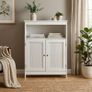 White Storage Cabinet with Doors Image 4