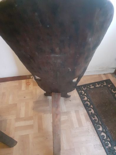 Vintage African hand carved folding seats