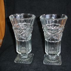 Pair of Beautiful Glass Design Vases
