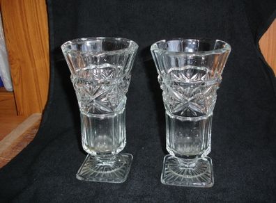 Pair of Beautiful Glass Design Vases