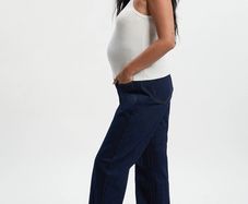 Maternity Over The Bump Straight Leg Jeans Colour: dark indigo, Size: 14 Brand new
