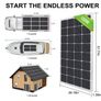 150W, 12V Solar Panel Kit with 20 A Solar Charge Controller and 5 m Solar Cable and Z Mounts for RV Boat Motor-home Image 3