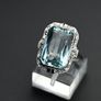 Stunning Antique Art Deco Aquamarine Ring Image 6
