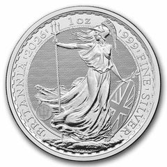 2026 Great Britain 2 Pounds 1 oz Silver Bullion Coin Britannia (In Capsule)