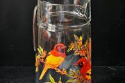 Vintage French  Luminarc Birds Pitcher