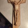 Vintage 1950s Jesus Christ Crucifix painted celluloid  15 3/4 INCHES Image 4