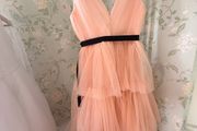 Peach tulle coast dress
