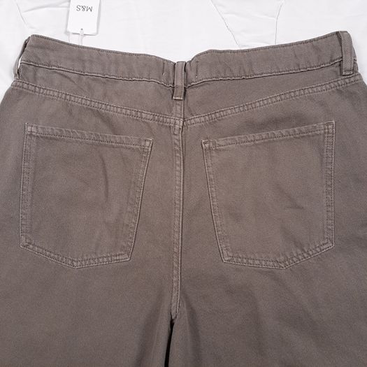 Marks & Spencer Brown Khaki Wide Leg Palazzo Trousers Jeans 16UK/44EU
