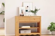 Console Table Drammen Oak 89.5 x 37 x 73 cm Solid Pine Wood