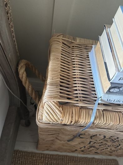 Cobblers wharf basket and old reading lamp