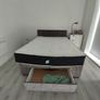 Bed King Size with memory foam mattress included in very good condition! Image 4