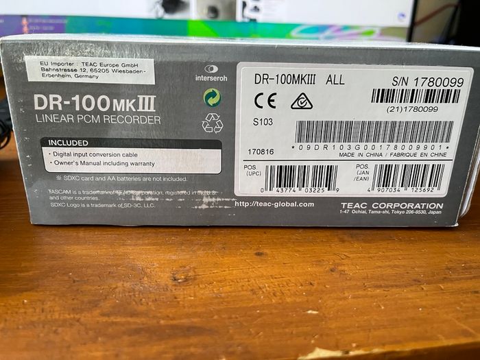 Tascam DR100 Mk3