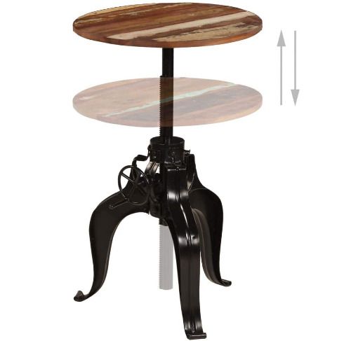 3sets Durable Recycled Wood Solid Bar Stool with Table