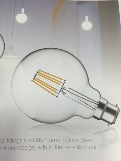G95 Globe Bulb Filament Bulbs 8 cm Radius