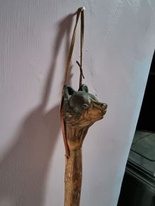 Bear head walking cane