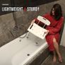 Shower Chair Seat with Back (Adjustable) - Anti-Slip Bench Bathtub Stool for Elderly or Seniors (Bathroom Safety) - with Free Suction Assist Grab Bar (FREE SHIPPING) Image 3