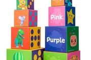 Stacking Block Puzzle For Toddlers 18 Months+ - Puzzle Game Includes 10 x Stacking Blocks Picture and Number Blocks for Children