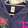 Ed Hardy Girls Navy Zip Hoodie - Size Large Image 3