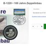 Zeppelin 100 Years coin-medal stamp first day cover Image 5