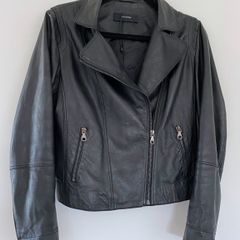Uterque leather biker jacket