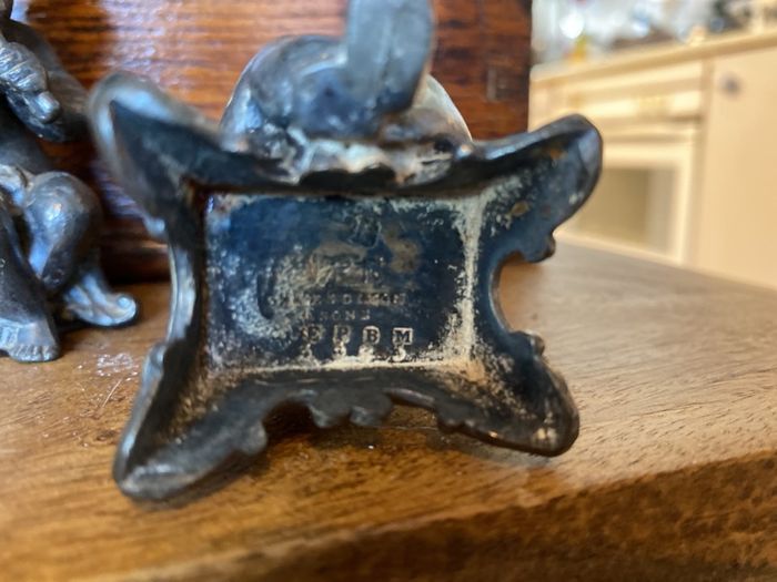antique pewter menu holders