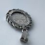 Vintage Solid .999 Silver Guardian Angel Pendant Image 3