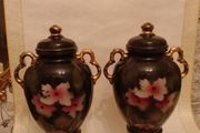 Vintage Ceramic Hand Decorated Urns X 2