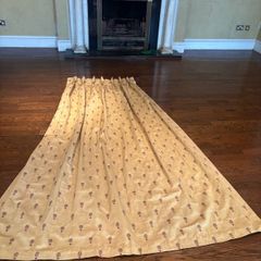Bespoke Handmade French pleat Curtains with Tiebacks
