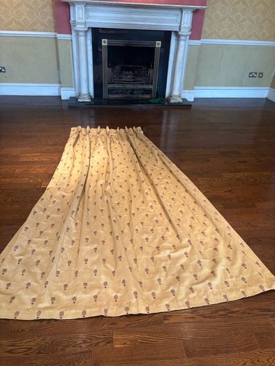Bespoke Handmade French pleat Curtains with Tiebacks