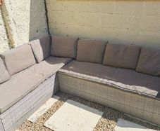 Grey corner garden set