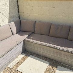 Grey corner garden set