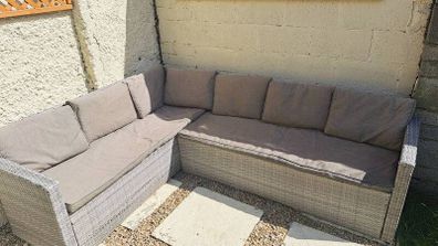 Grey corner garden set