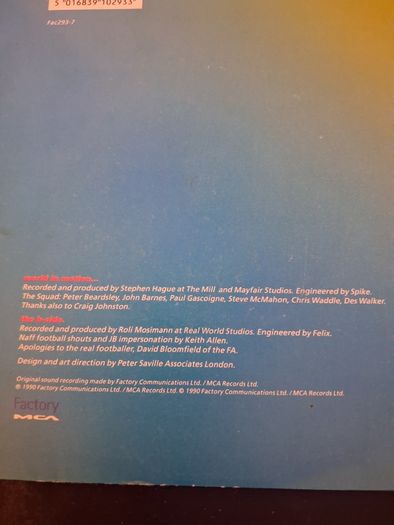 New Order - World in Motion - 1990 vinyl 7"