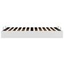 Ottoman Bed Frame without Mattress White Double Faux Leather Image 9