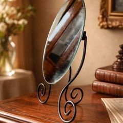 Vintage Ikea Myken Wrought Iron Freestanding Tabletop Mirror