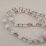 Vintage Himalayan Quartz with Rosary Big Quartz Pendant Beaded Necklace Image 6