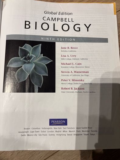 Campbell Biology. 9th edition