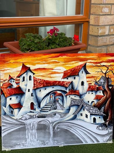 Hand made stained glass picture