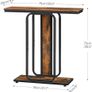 Console Table for Hallway Slim, Narrow Hallway Table, 2-Tier Industrial Sofa Table with Geometric-Styled Structure Image 3