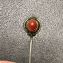 Vintage antique coral hat pin Image 2