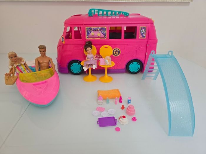 Barbie Camper + Boat + Slide Bundle