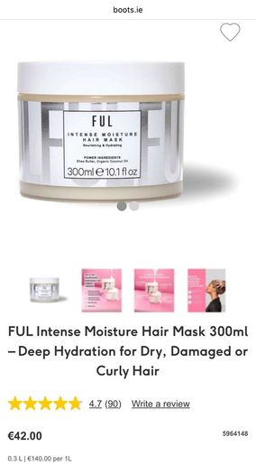 HALF PRICE FUL Intense Moisture Hair Mask 300ml Deep Hydration
