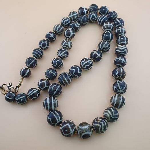 Rare Authentic Antique Burmese Pumtek Pyu Beads Necklace