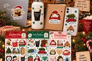 Christmas Sticker Collection  3 Adorable Designs!