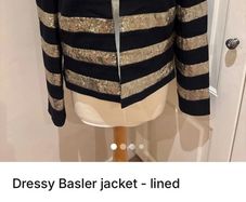 Dressy black/gold lined Basler jacket - 12-14