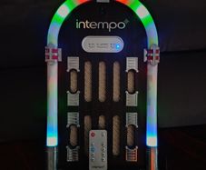 Intempo Retro Mini Jukebox Bluetooth Speaker Built in Color LED Lights