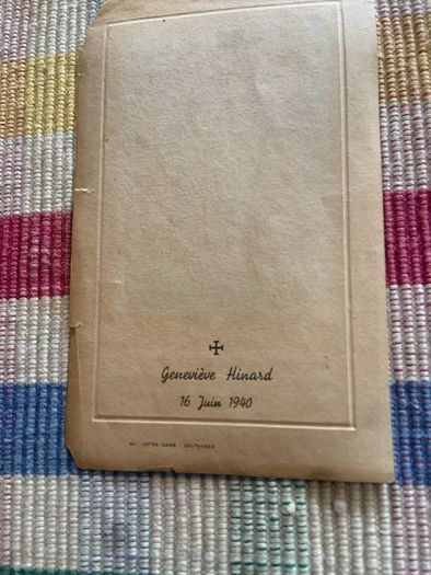 Vintage French communion cards x 3 1916-40