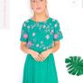 Green wedding guest dress Image 4